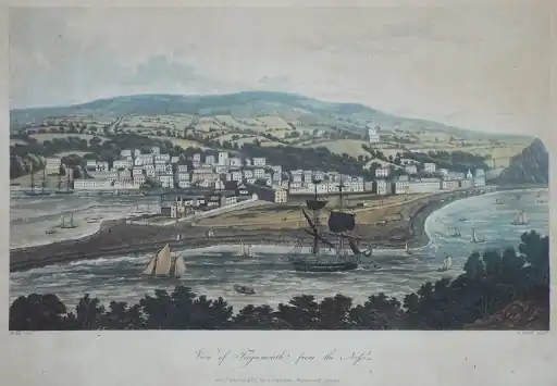 Mouth of the river Teign during the medieval period.