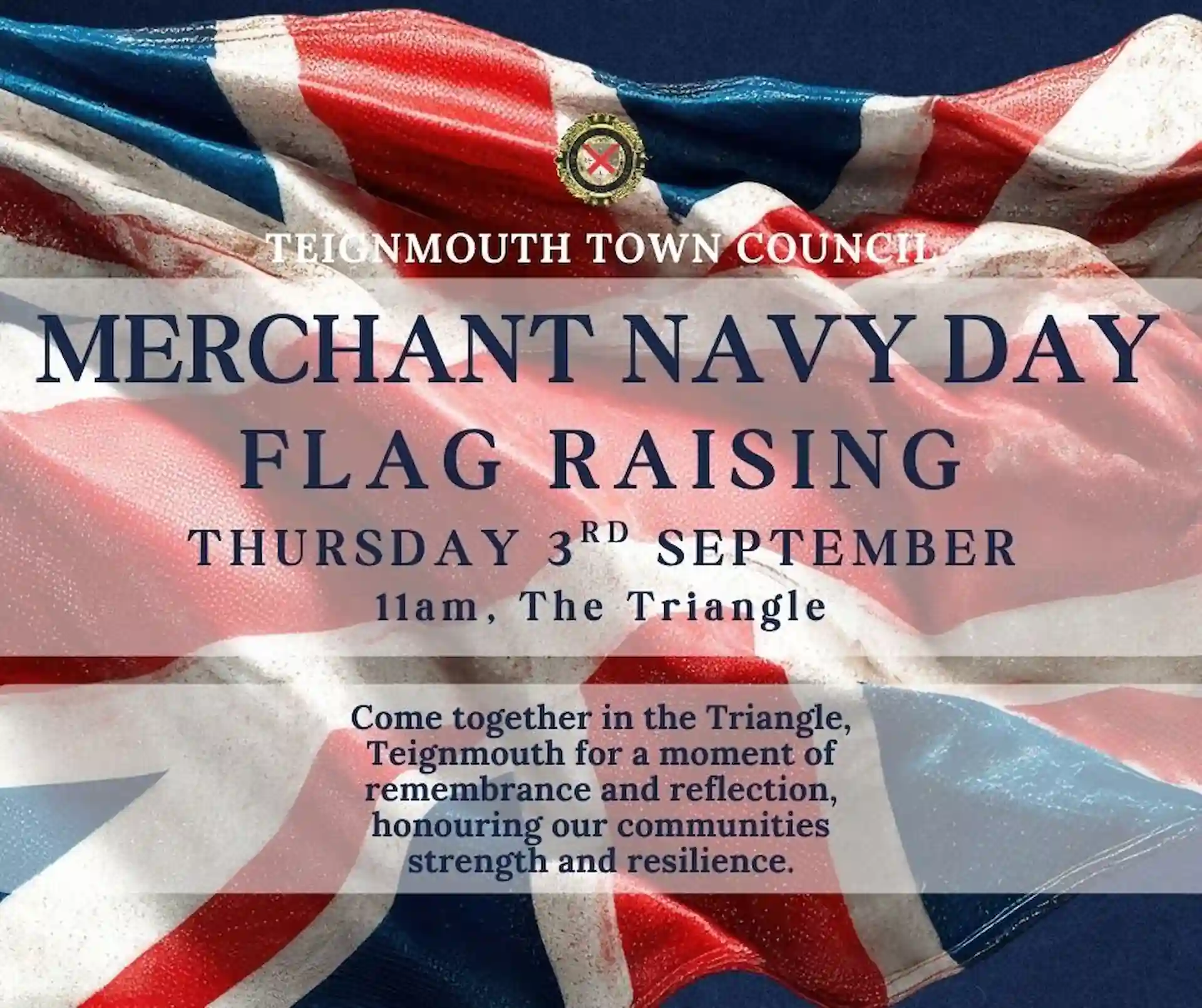 Merchant Navy Day Flag Raising Teignmouth.