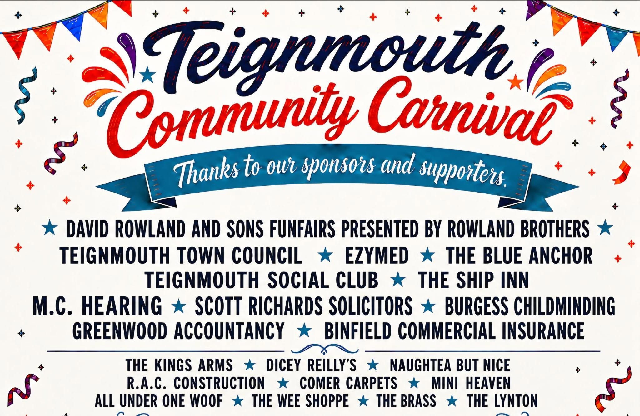 Teignmouth carnival 2026 poster.